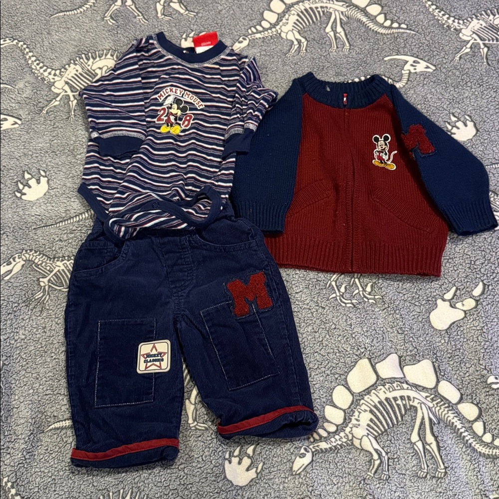 Disney Kids Matching Set - Navy and Burgundy